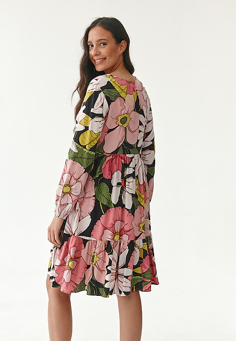ROCHIE CU VOLANE ÎNFLORATAT MILI MULTICOLOR 2