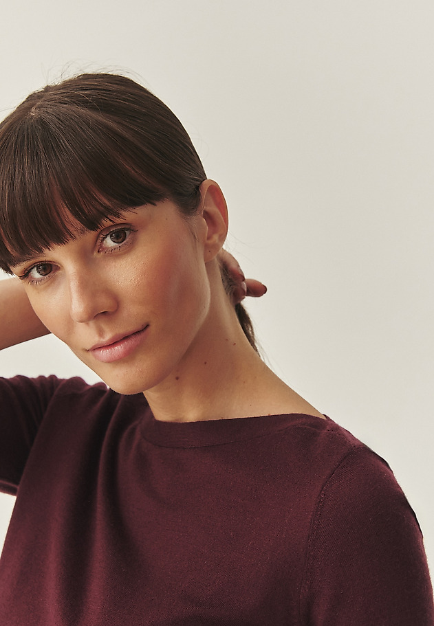 CLASSIC SWEATER WITH WOOL BLEND - MOSS CLASSIC SWEATER WITH WOOL BLEND - MOSS RED 4