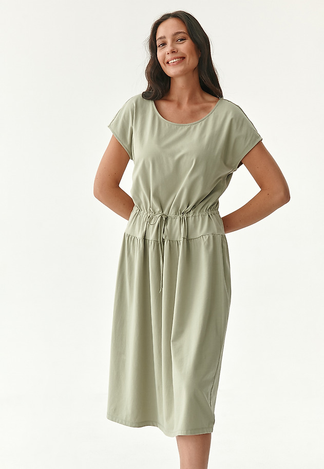 LADIES' PASTEL MIDI DRESS NATULA LADIES' PASTEL MIDI DRESS NATULA KHAKI 5