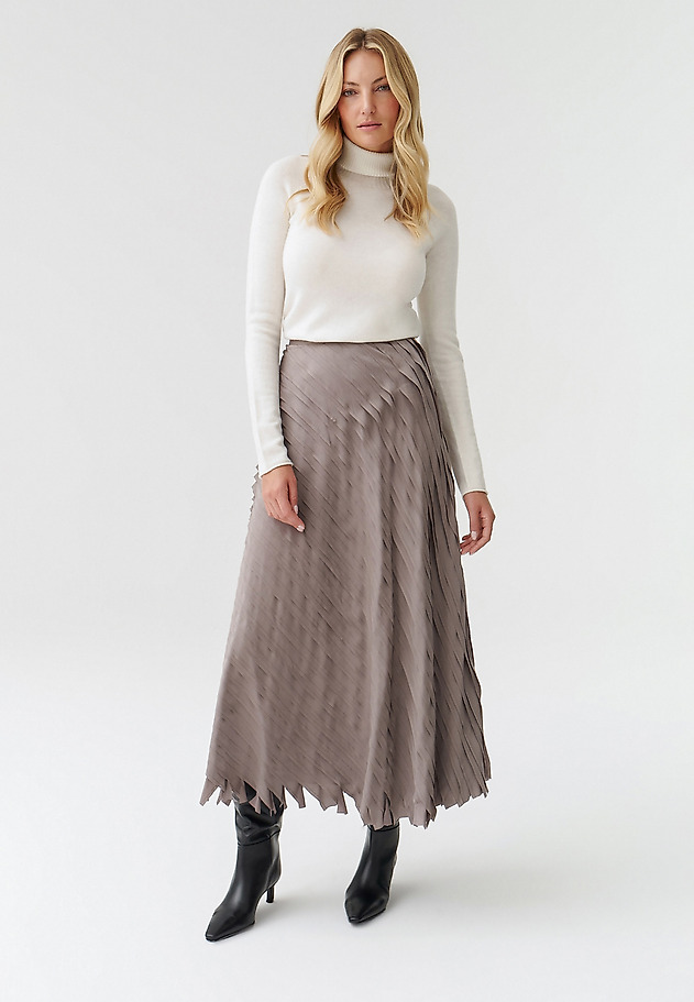 LADIES’ SKIRT WIH DECORATIVE STITCHING DAKNA LADIES’ SKIRT WIH DECORATIVE STITCHING DAKNA BRĄZOWY 3