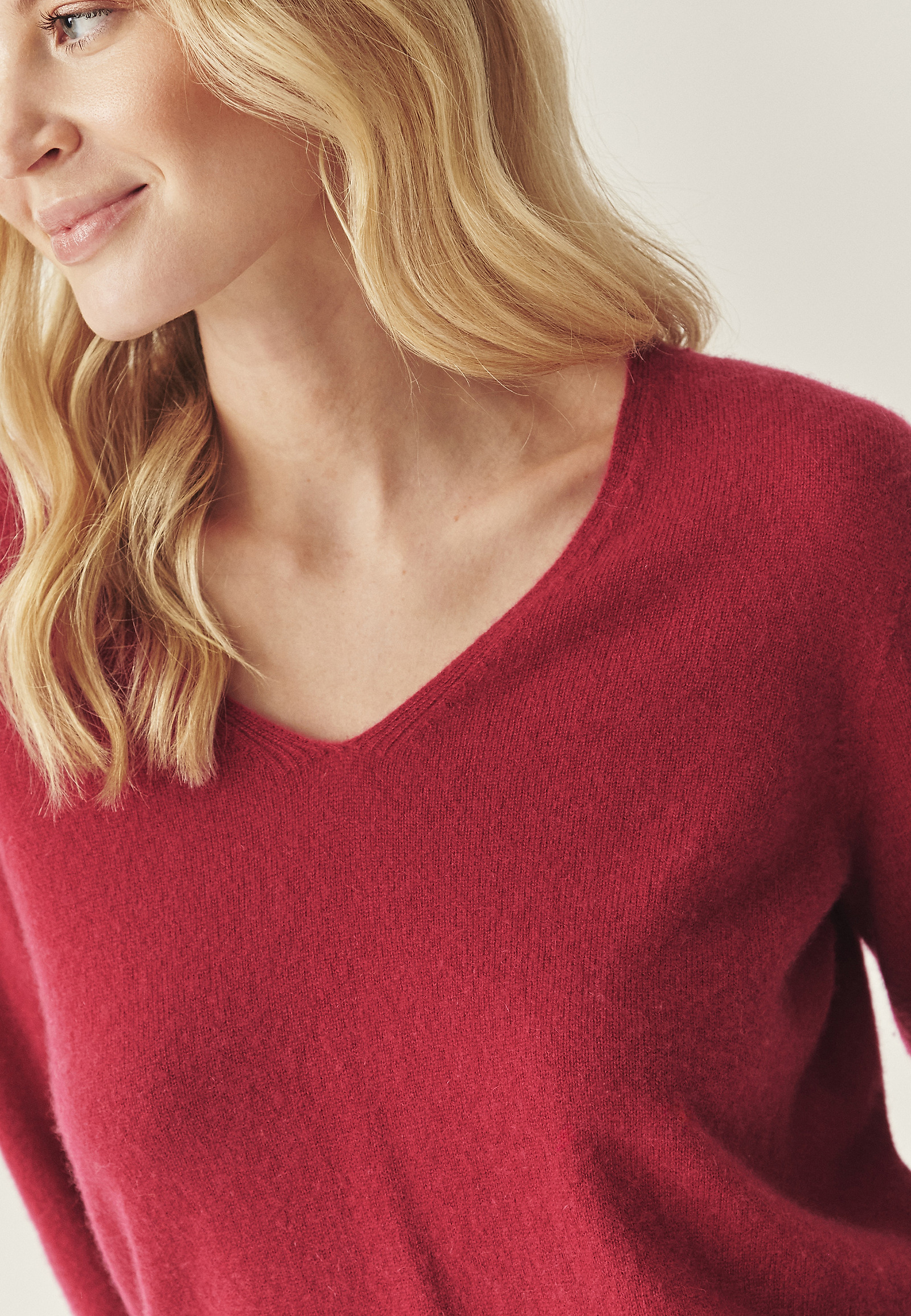 KASZMIROWY SWETER - ANISTON KASZMIROWY SWETER - ANISTON CZERWONY 117473