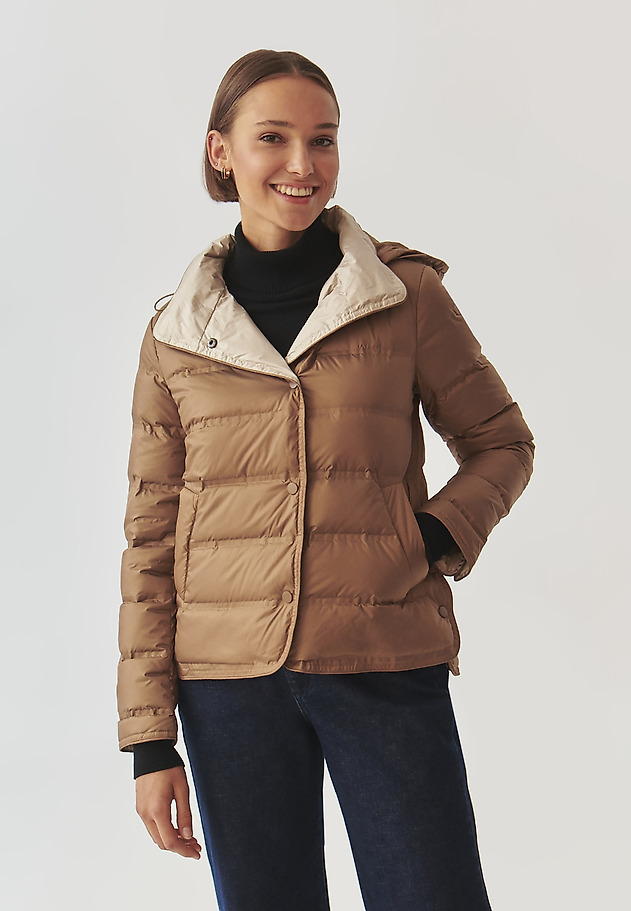 LADIES' PRESS STUDS DOWN JACKET - MARANTINA LADIES' PRESS STUDS DOWN JACKET - MARANTINA BEIGE 1