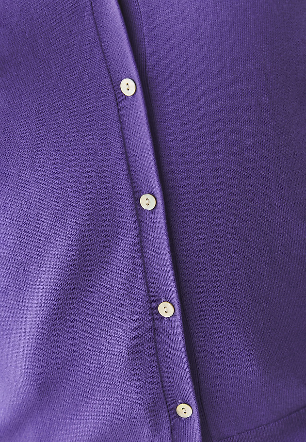 UNBUTTONED LADIES' SWEATER WITH V-NECKLINE - VERA UNBUTTONED LADIES' SWEATER WITH V-NECKLINE - VERA PURPLE 5