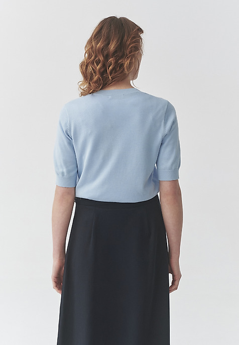 VISCOSE-COTTON JUMPER - AUGUST BLUE 2