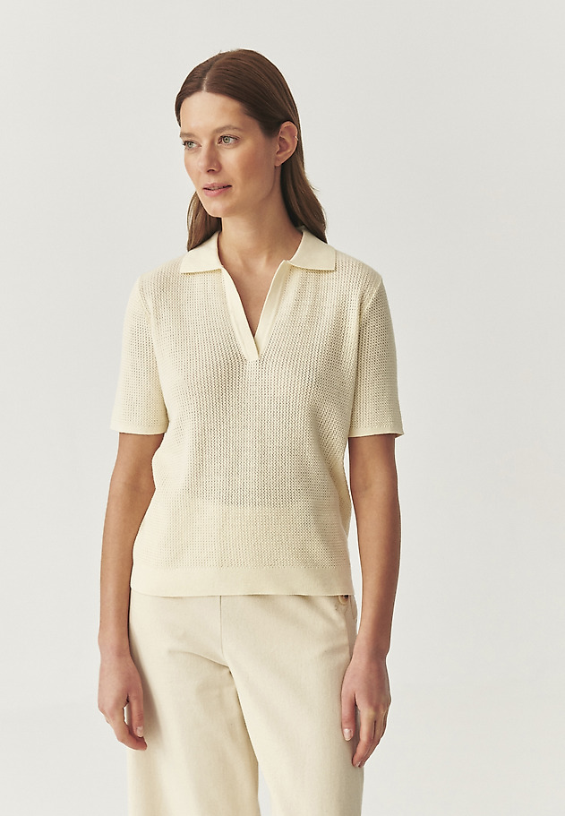 BLOUSE IN COTTON YARN WITH SILK BLEND - SONAR BLOUSE IN COTTON YARN WITH SILK BLEND - SONAR ŻÓŁTY 1