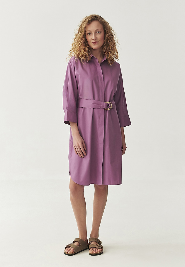 COTTON SHIRT DRESS - ALTEA COTTON SHIRT DRESS - ALTEA FIOLETOWY 2