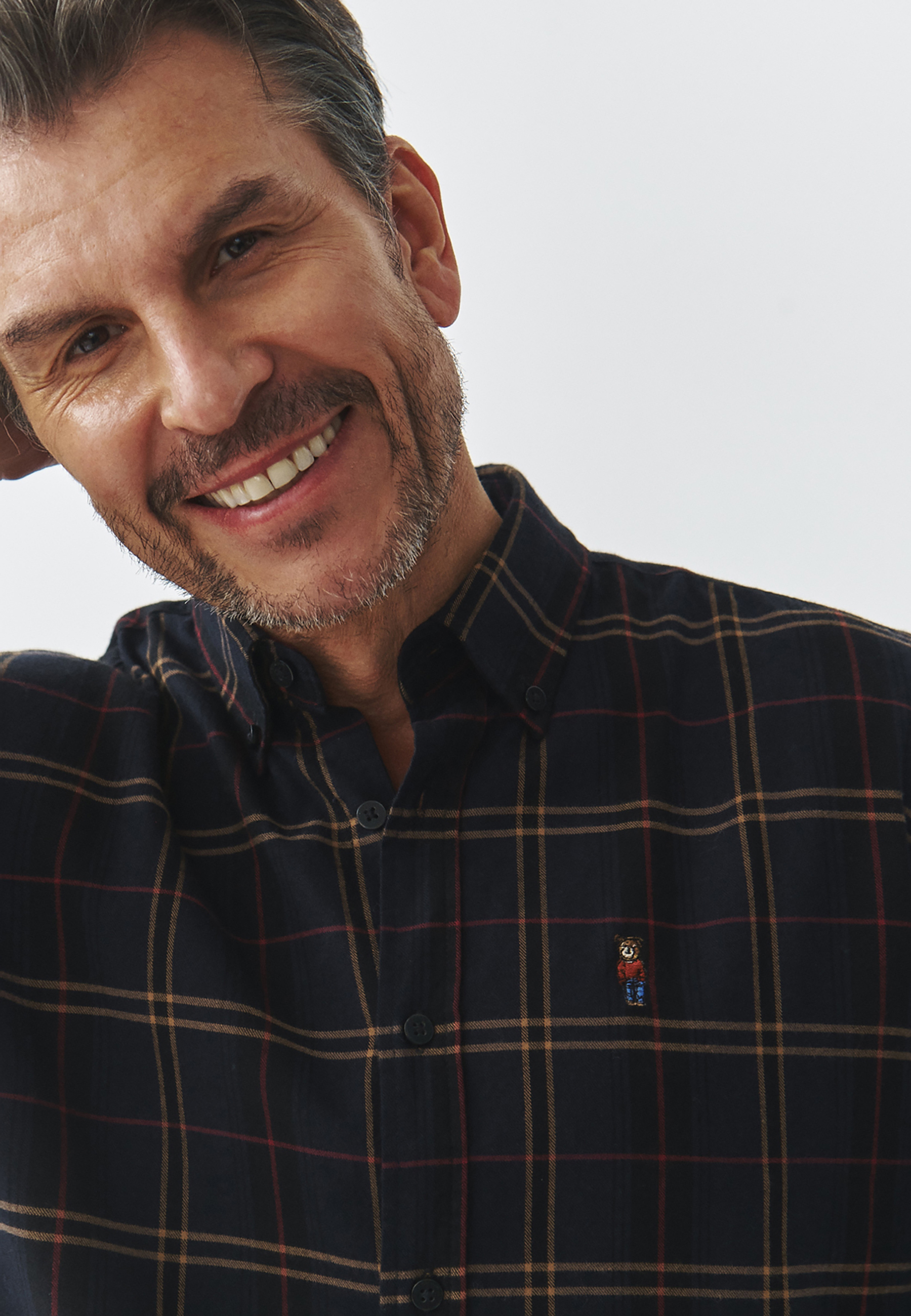 BAWEŁNIANA KOSZULA MĘSKA W KRATĘ — MARCO 2 MULTIKOLOR 2