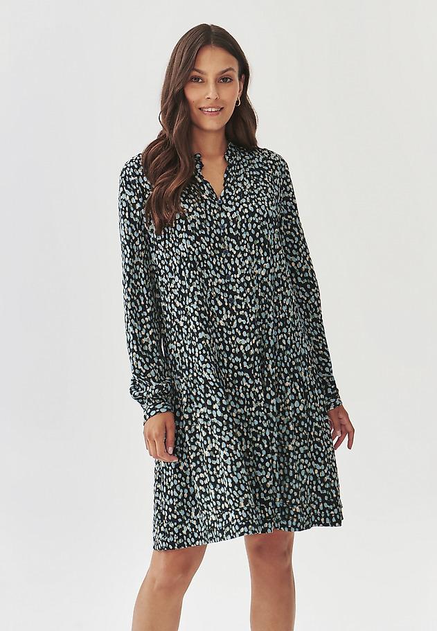 FABRIC SHIRT DRESS WITH STAND-UP COLLAR - LILI FABRIC SHIRT DRESS WITH STAND-UP COLLAR - LILI MULTIKOLOR 2