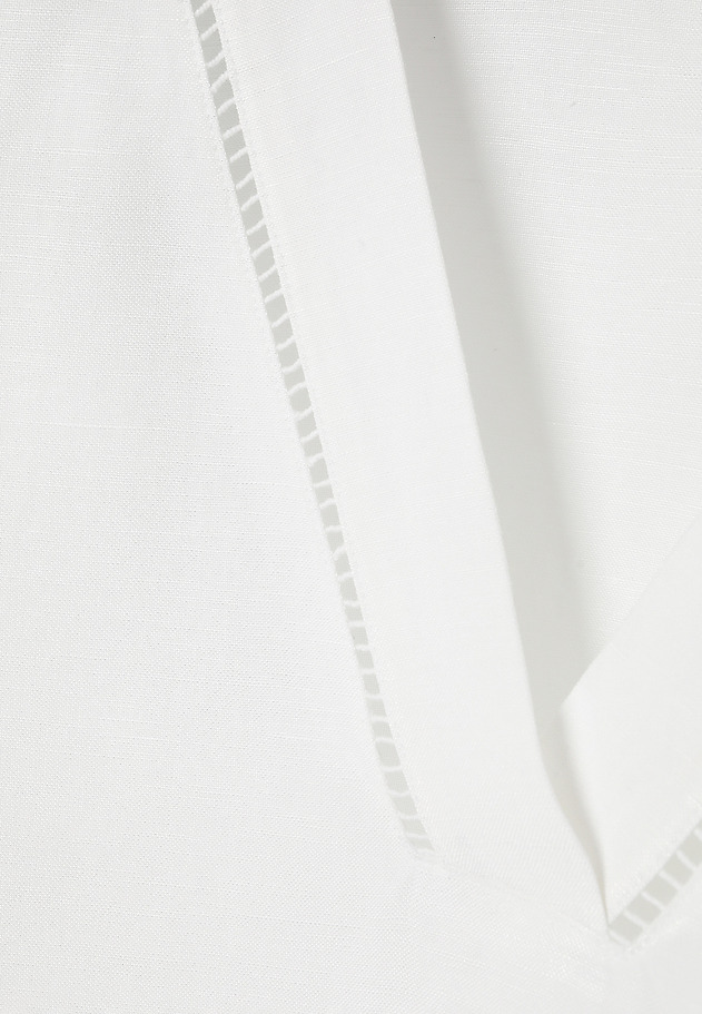 LOOSE BLOUSE WITH LINEN - SIRINA LOOSE BLOUSE WITH LINEN - SIRINA BIAŁY 6