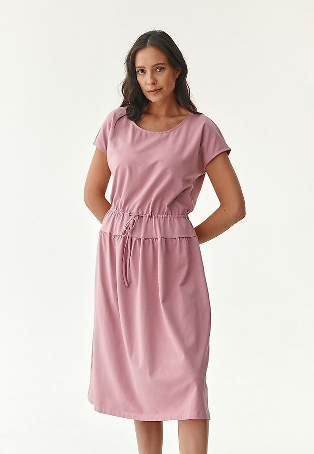 LADIES' PASTEL MIDI DRESS NATULA LADIES' PASTEL MIDI DRESS NATULA RÓŻOWY 1
