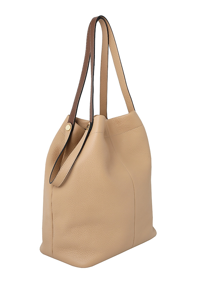 WOMEN'S LEATHER BAG WITH HANDLE- ETERNITY WOMEN'S LEATHER BAG WITH HANDLE- ETERNITY BEIGE 3