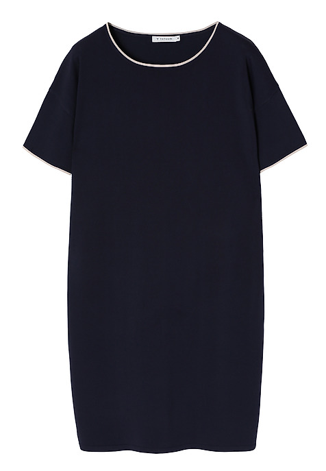 LADIES’ DRESS WITH A SHORT KIMONO SLEEVES - ESTINA NAVY BLUE 2