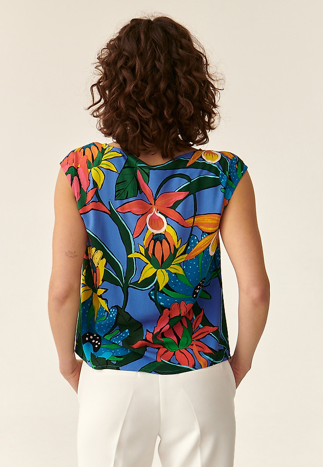 ŽENSKA CVETLIČNA BLUZA AFELI ŽENSKA CVETLIČNA BLUZA AFELI VEČBARVNA 4
