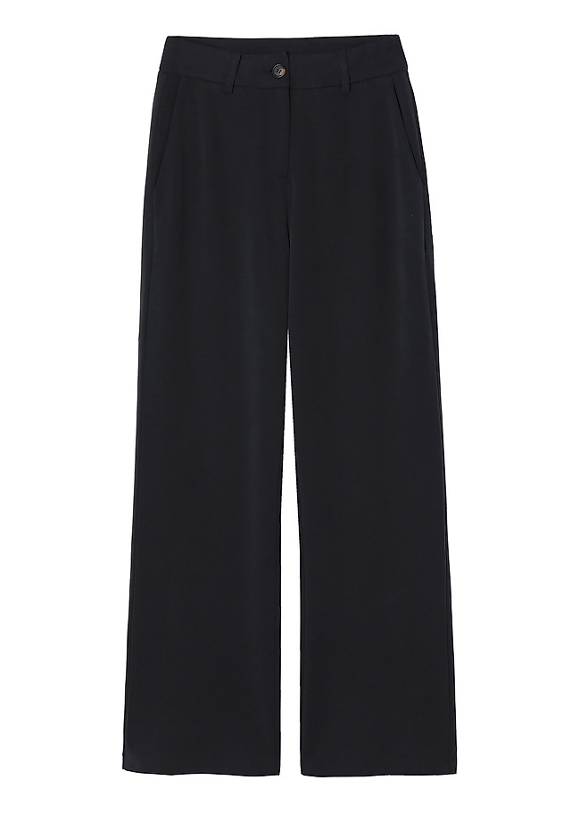 LADIES’ MODERN TROUSERS WITH WIDE LEG RELAKI LADIES’ MODERN TROUSERS WITH WIDE LEG RELAKI CZARNY 4