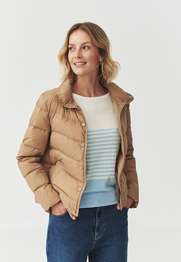 PUCHOWA KURTKA ZE STÓJKĄ — MARONA PUCHOWA KURTKA ZE STÓJKĄ — MARONA BEŻOWY 3