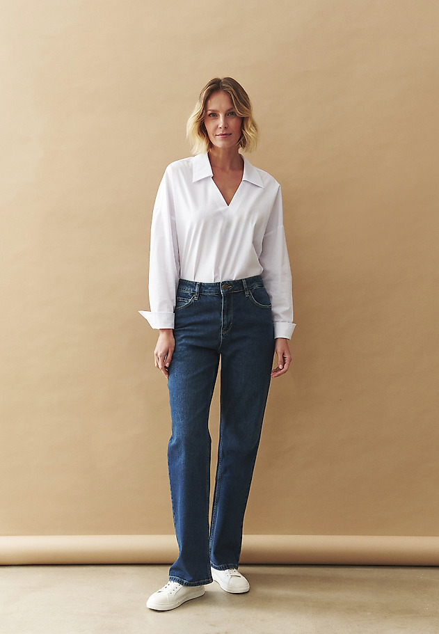 DENIM STRAIGHT LEG TROUSERS — TILLY DENIM STRAIGHT LEG TROUSERS — TILLY NIEBIESKI 2