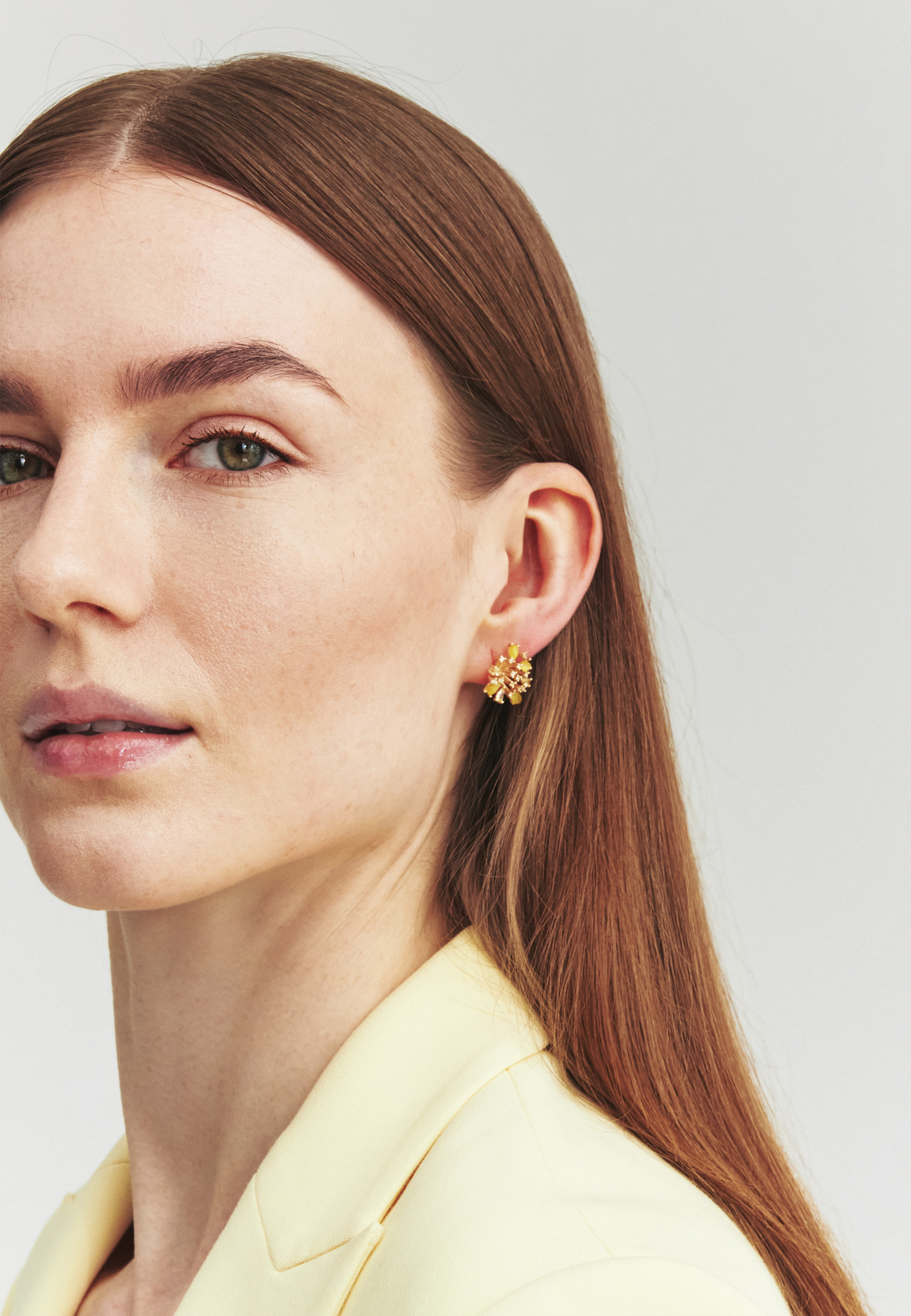 KOLCZYKI Z KWIATOWYM MOTYWEM - KIWALI ŻÓŁTY 2