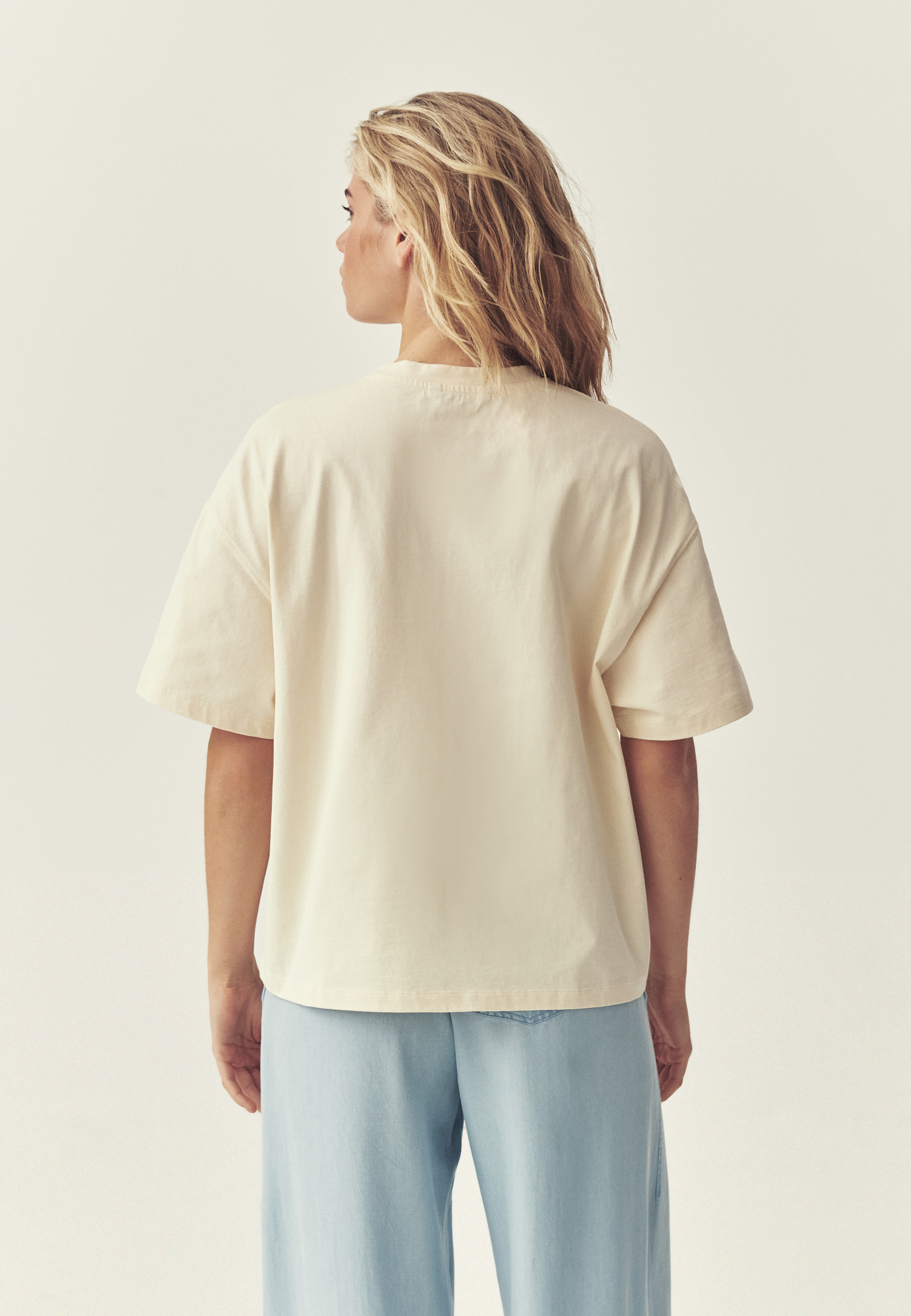 BAWEŁNIANY T-SHIRT Z NADRUKIEM - PLAYA