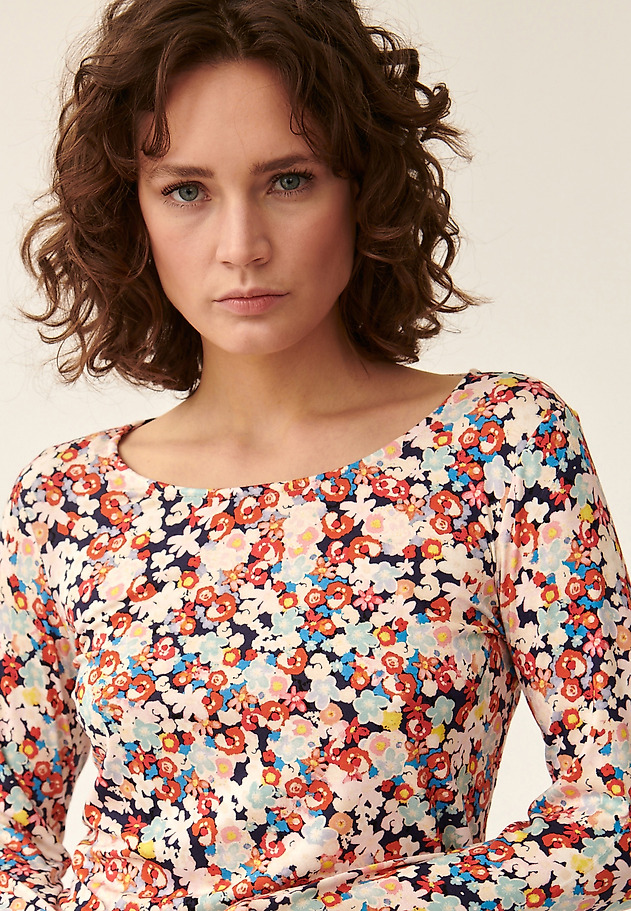 BLUZĂ TRICOTATĂ DE DAMĂ CU IMPRIMEU FLORAL ELODI BLUZĂ TRICOTATĂ DE DAMĂ CU IMPRIMEU FLORAL ELODI MULTICOLOR 5