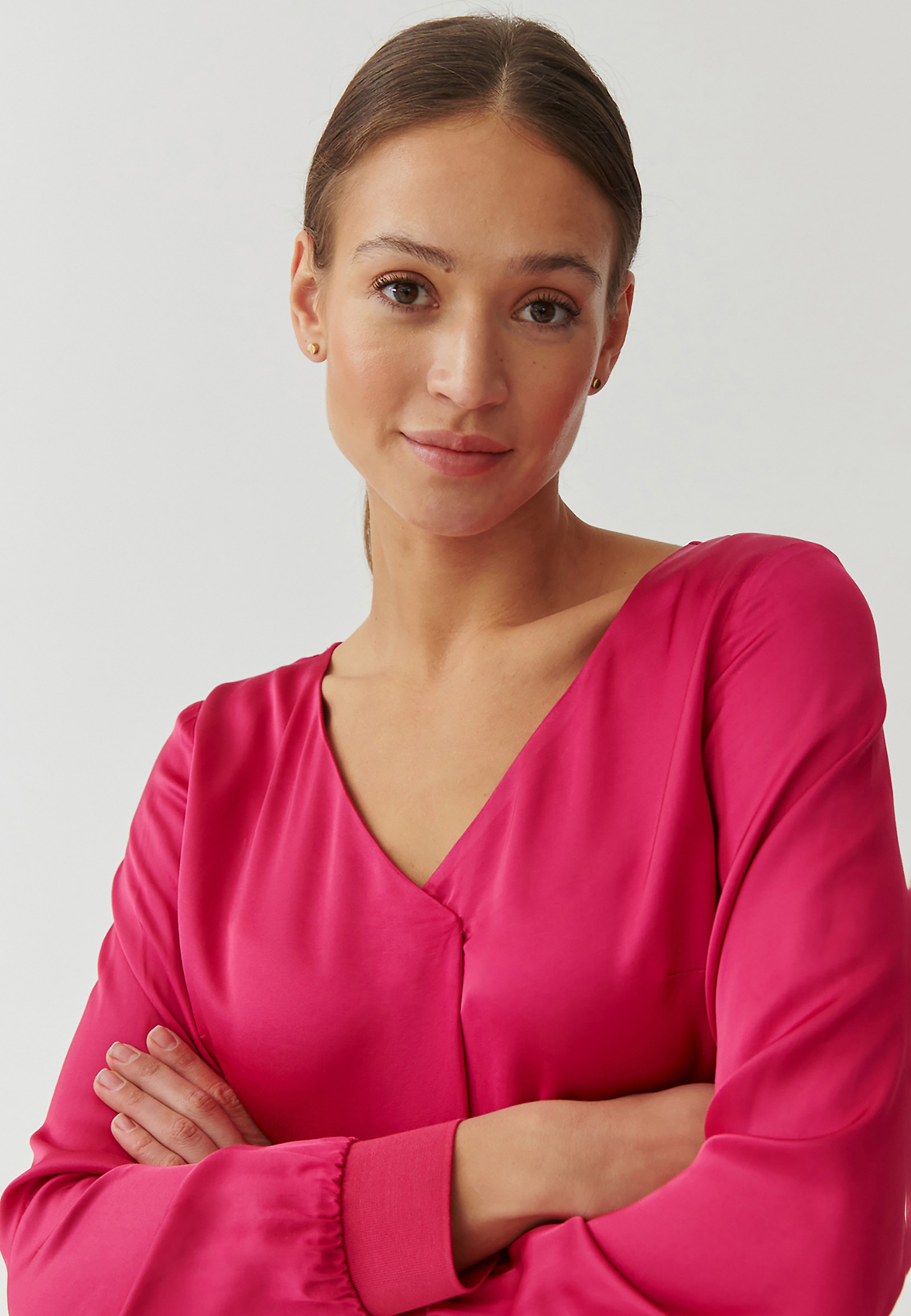 ŽENSKA BLUZA Z DOLGIMI ROKAVI - SANDRIKA ŽENSKA BLUZA Z DOLGIMI ROKAVI - SANDRIKA ROŽNATA 95403