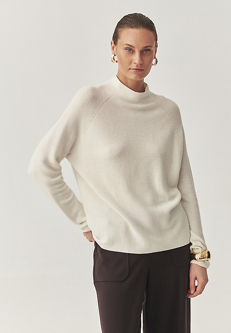 CARDIGAN CU GOLĂ ÎN FORMĂ DE JUMĂTATE DE TURTLĂ ȘI AMESTEC DE LANA - JOLIE CARDIGAN CU GOLĂ ÎN FORMĂ DE JUMĂTATE DE TURTLĂ ȘI AMESTEC DE LANA - JOLIE