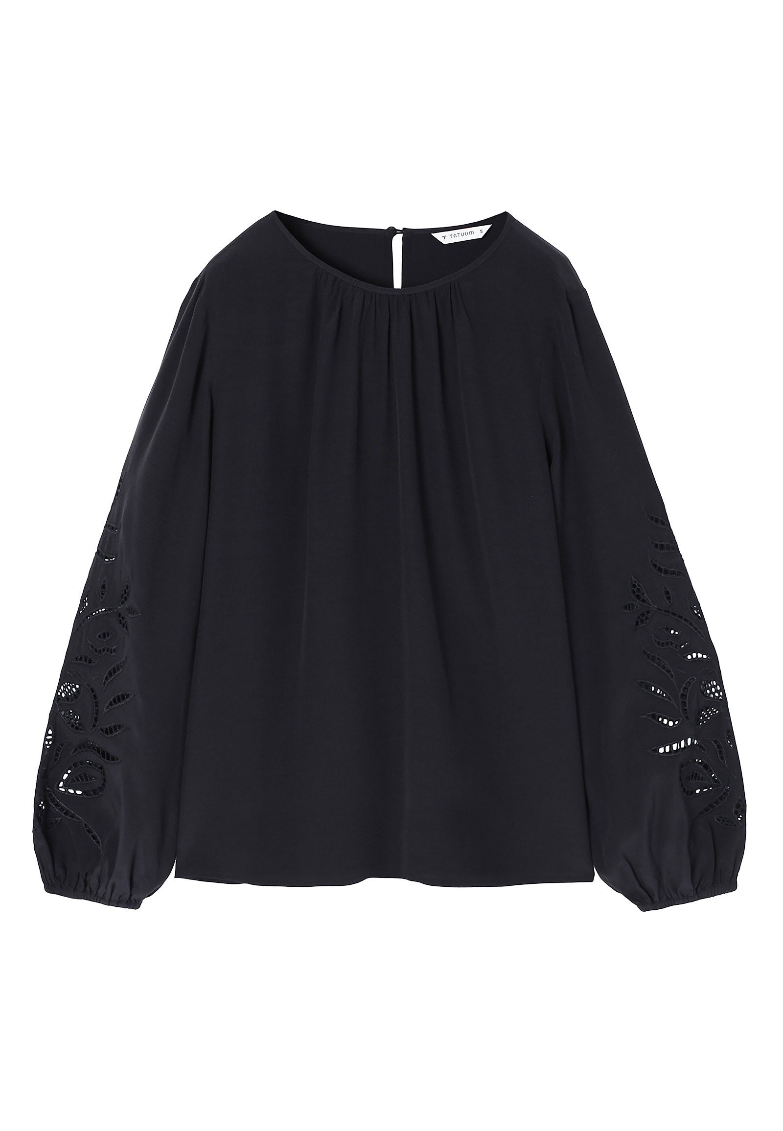 VISKOZNA BLUZA S CVETLIČNO VEZENINO - ALIZZIE VISKOZNA BLUZA S CVETLIČNO VEZENINO - ALIZZIE TEMNO MODRA 104674