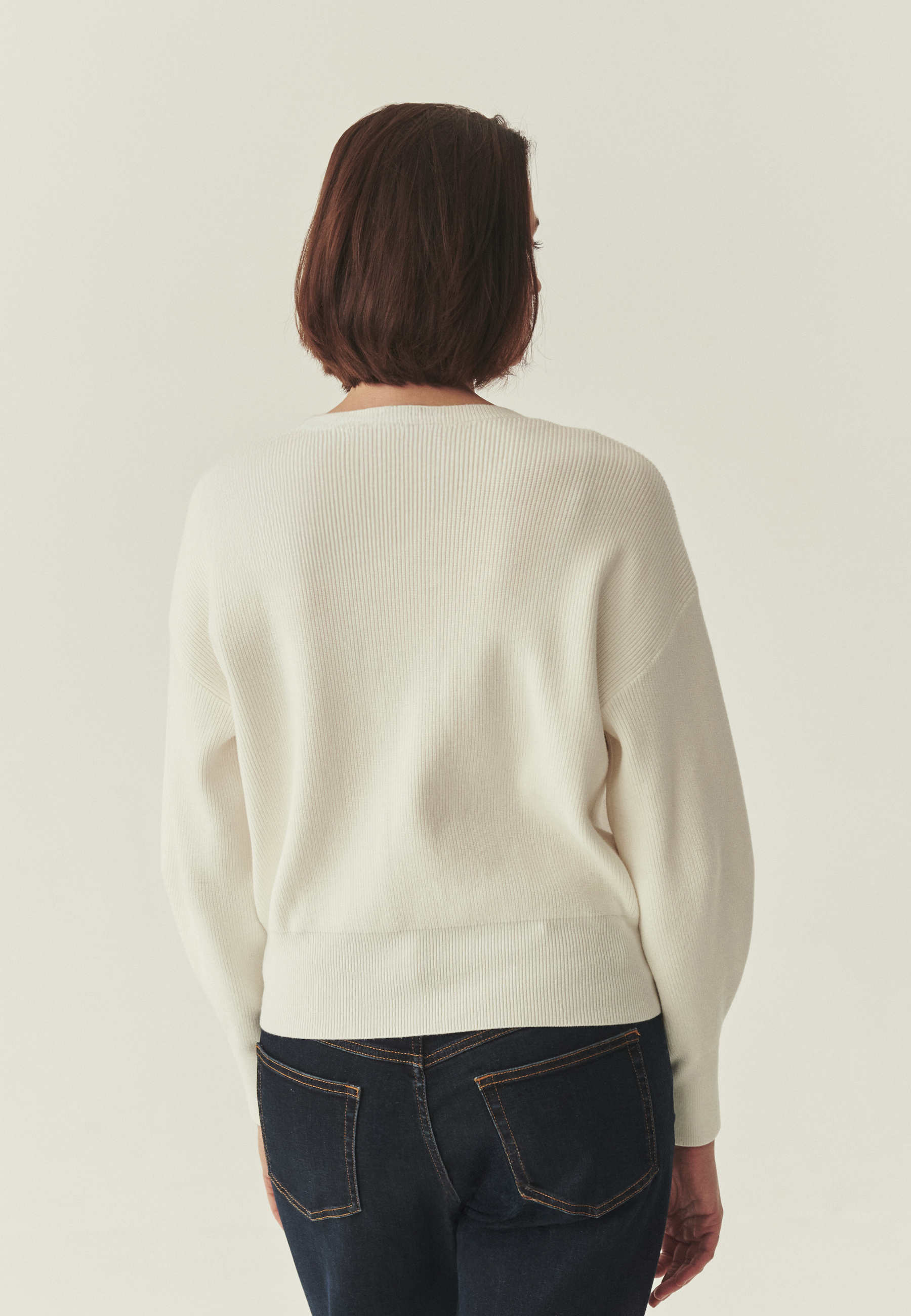 CASUAL JUMPER WITH LENZING™ ECOVERO™ VISCOSE - SHUE ECRU 2