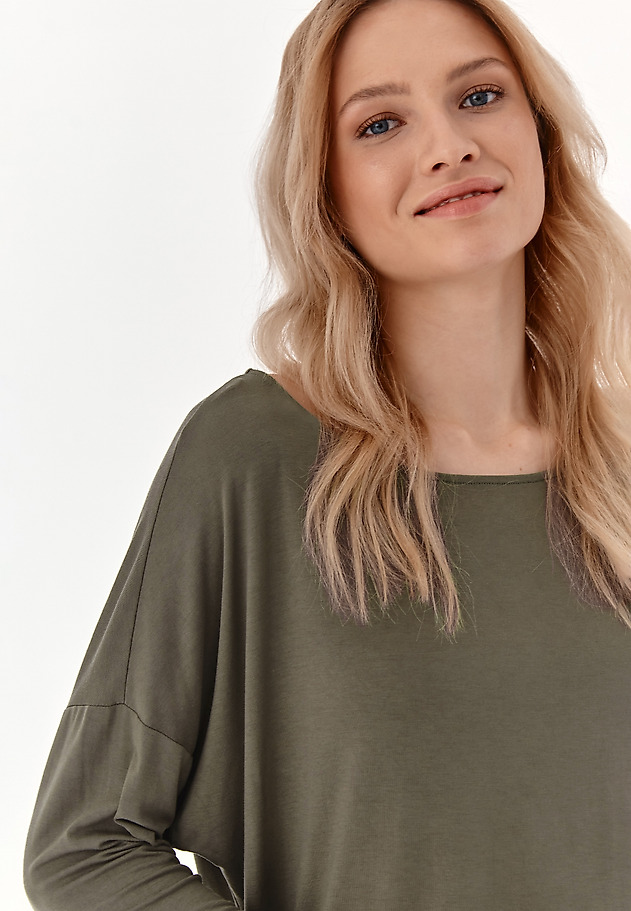 BLUZKA DAMSKA DZIANINOWA DOROTEA BLUZKA DAMSKA DZIANINOWA DOROTEA KHAKI 1