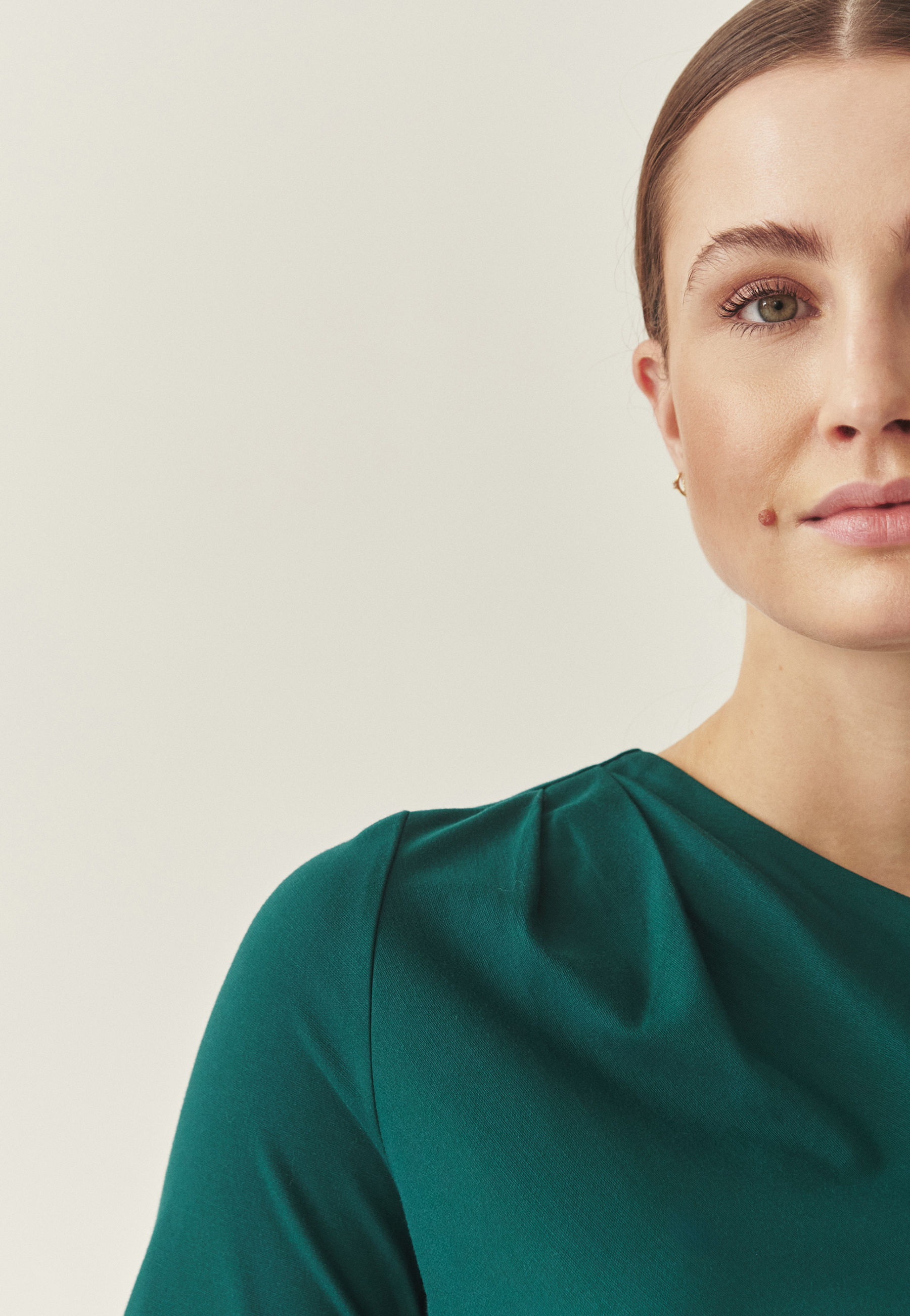 OŁÓWKOWA SUKIENKA Z MARSZCZENIAMI - PRIMROSE 1 ZIELONY 2