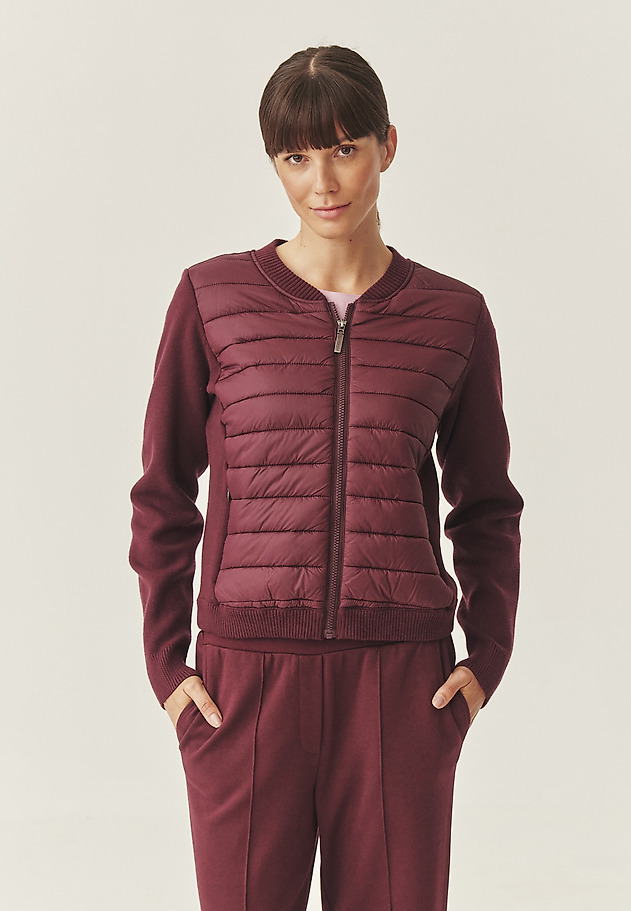 PUFFED BOMBER STIL CROCHET CARDIGAN - CADO PUFFED BOMBER STIL CROCHET CARDIGAN - CADO RDEČA 2