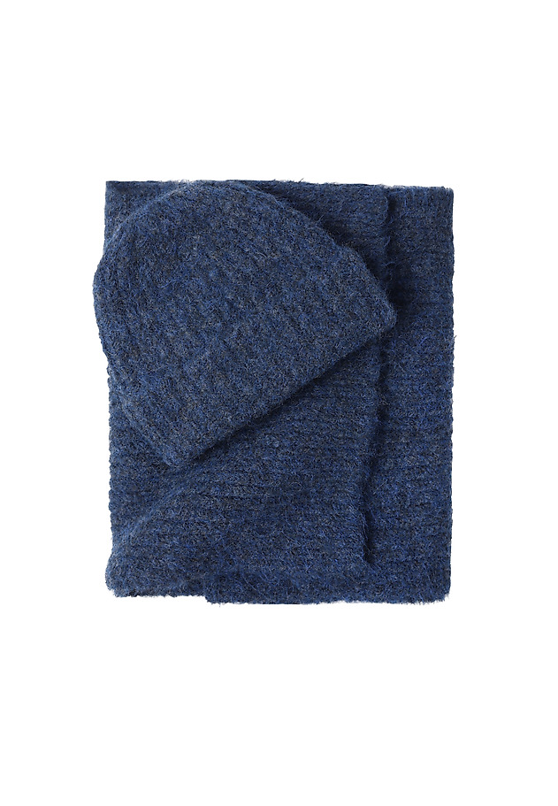 KNITTED LADIES' BEANIE CAP — STORELA 1 KNITTED LADIES' BEANIE CAP — STORELA 1 GRANATOWY 3