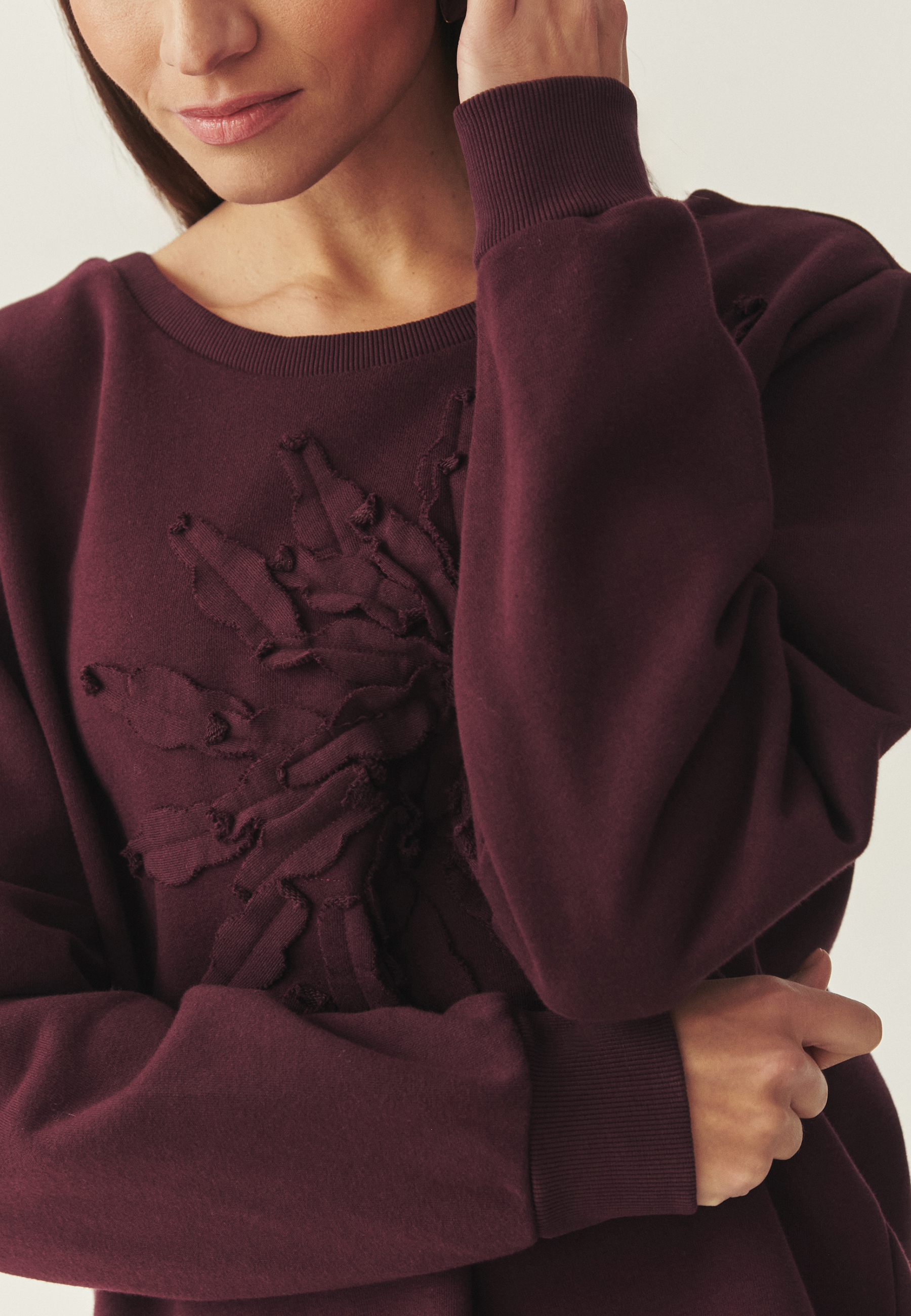 CASUALOWA WZORZYSTA BLUZA- ELTER CZERWONY 2