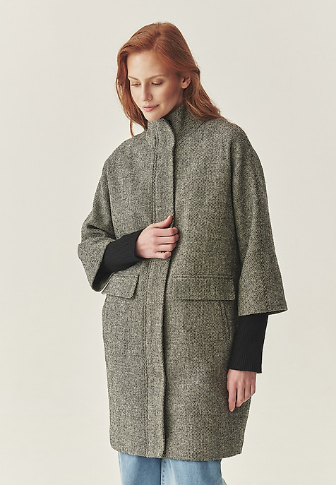 LOOSE WOOL COAT - IWANA GREY 2