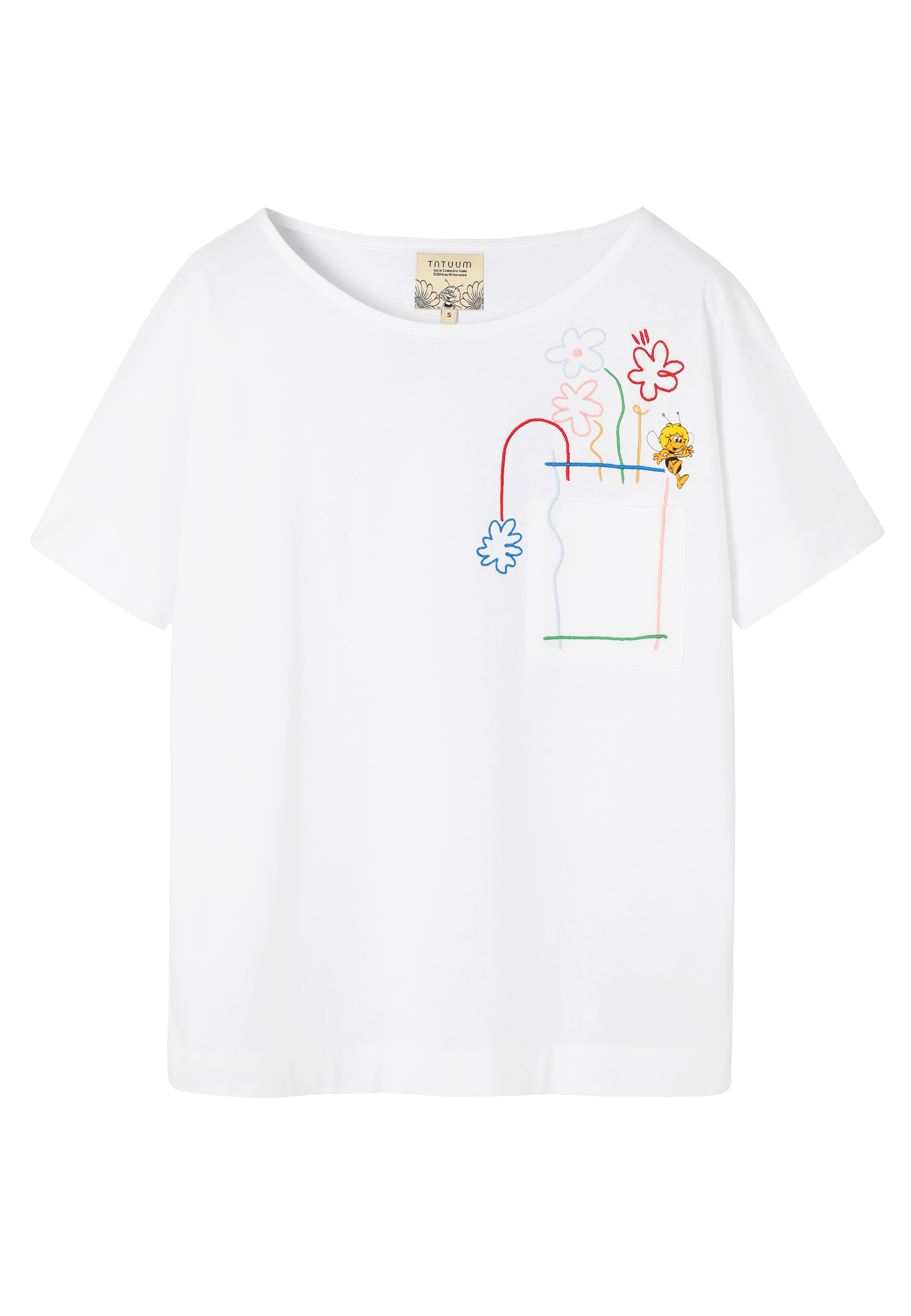 COTTON T-SHIRT WITH POCKET - LALISO WHITE 2