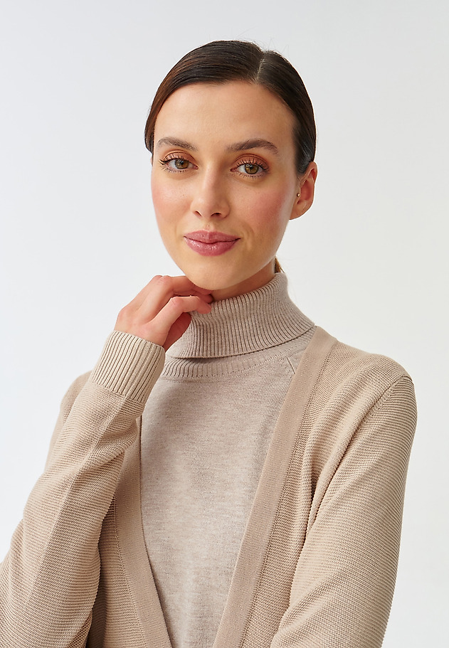 LADIES' BUTTONED SWEATER PIMIKO LADIES' BUTTONED SWEATER PIMIKO BEŻOWY 4