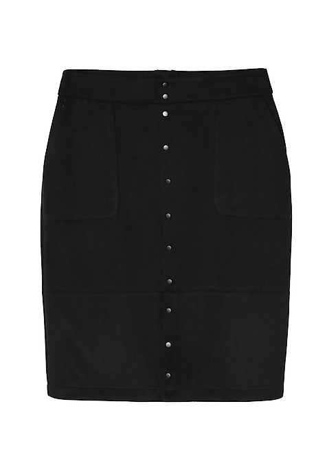 LADIES' SKIRT WITH SNAPS ZAMUA - NŐI SZOKNYA PATENTOKKAL ZAMUA FEKETE 2
