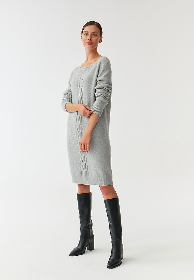 LADIES’ SWEATER KNIT DRESS WITH LONG SLEEVES CABI LADIES’ SWEATER KNIT DRESS WITH LONG SLEEVES CABI GREY 1