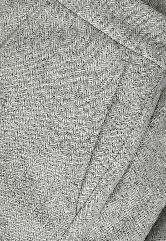 HERRINGBONE FABRIC TROUSERS - SUMKO HERRINGBONE FABRIC TROUSERS - SUMKO SZARY 5