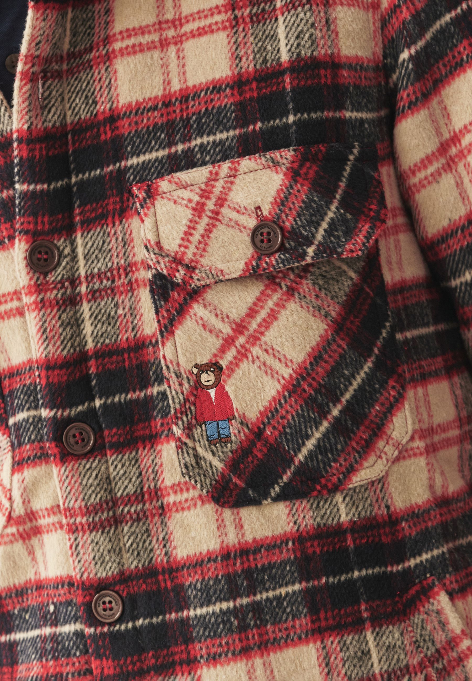 TKANINOWA KURTKA MĘSKA W KRATĘ SHACK CZERWONY 2