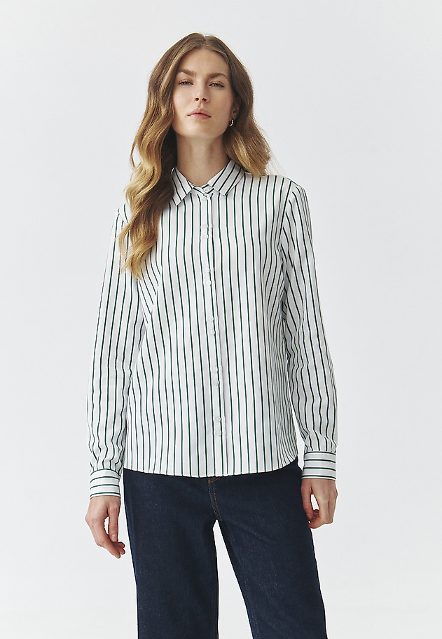 GREEN STRIPED FABRIC SHIRT — ENMO 1 GREEN STRIPED FABRIC SHIRT — ENMO 1 MULTIKOLOR 3