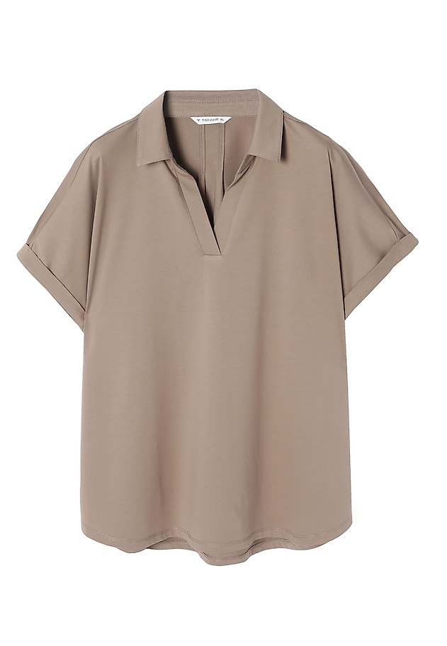 ŽENSKA BLUZA Z OVRATNIKOM - AMBRA ŽENSKA BLUZA Z OVRATNIKOM - AMBRA BEŽ 7