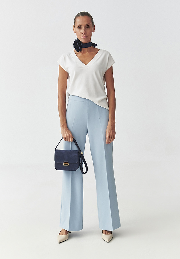 SUIT PANTS WITH WIDE LEG — ZEMKA SUIT PANTS WITH WIDE LEG — ZEMKA NIEBIESKI 2