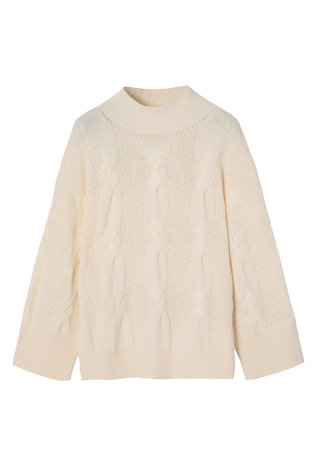 CASUALOWY SWETER Z KASZMIREM - WILLMA CASUALOWY SWETER Z KASZMIREM - WILLMA BEŻOWY 6