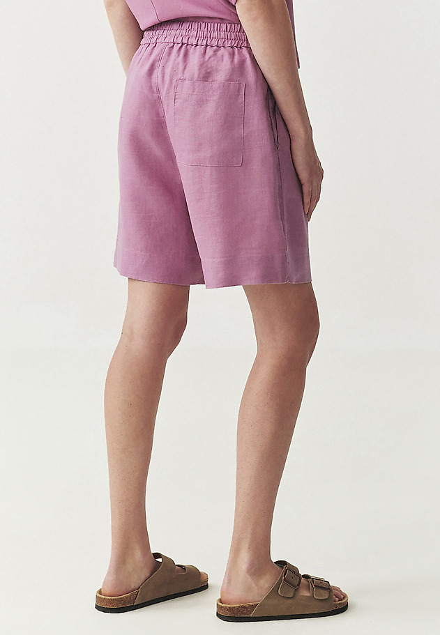 LINEN SHORTS WITH TIES - SEVILLA LINEN SHORTS WITH TIES - SEVILLA FIOLETOWY 3