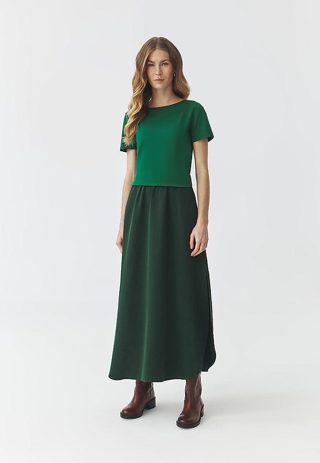 ŽENSKA PLETENA BLUZA S KRATKIMI ROKAVI - MIKAJA ŽENSKA PLETENA BLUZA S KRATKIMI ROKAVI - MIKAJA ZELENA 2