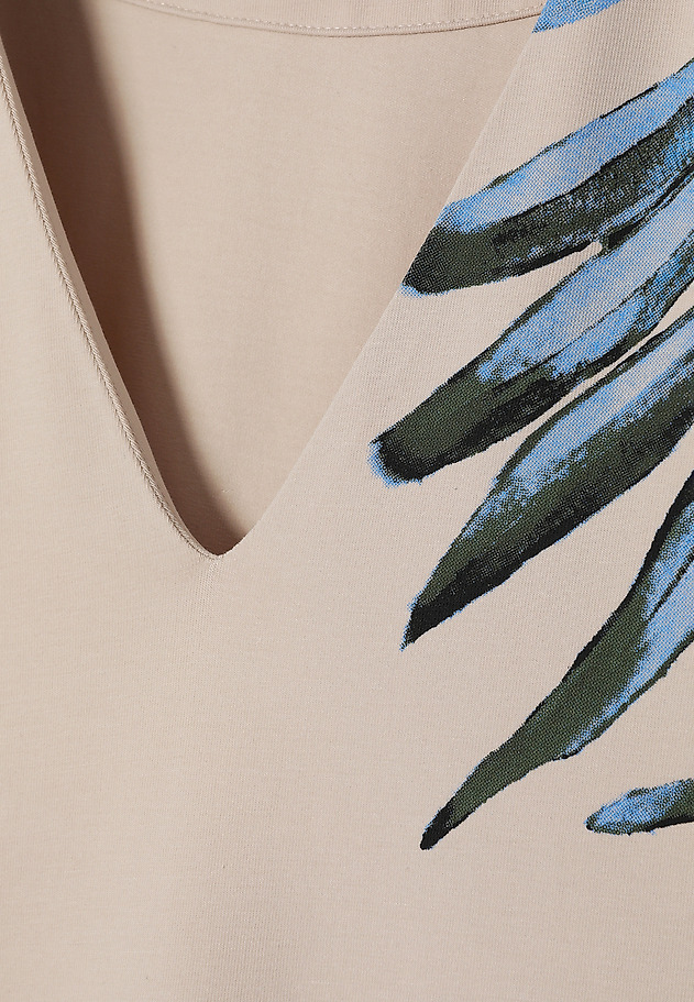 COTTON PATTERNED DRESS - RADIS COTTON PATTERNED DRESS - RADIS BEŻOWY 7