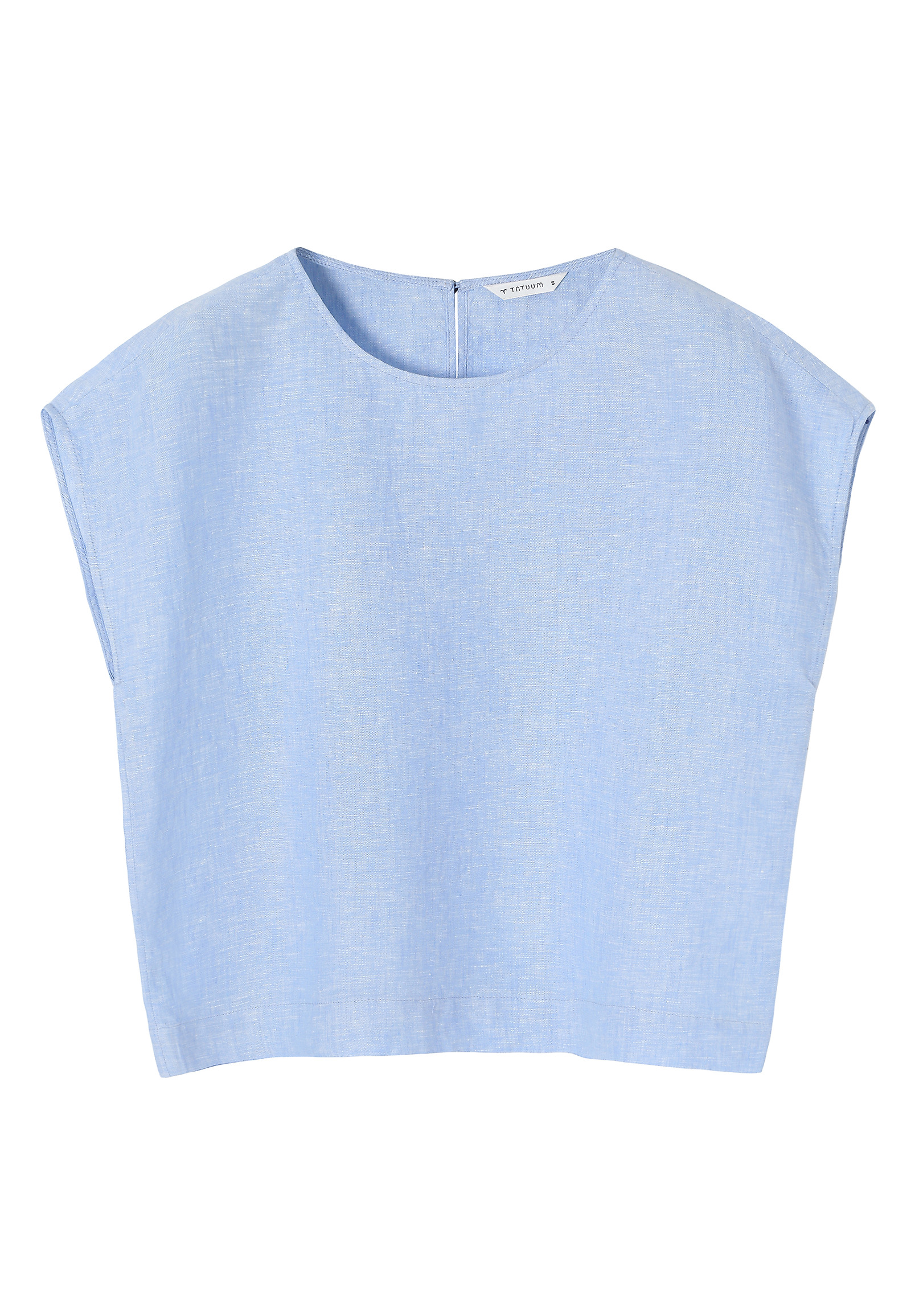 BLUZA IZ LANENEGA KRTKA BREZ ROKAVOV - KRIKO 1 BLUZA IZ LANENEGA KRTKA BREZ ROKAVOV - KRIKO 1 MODRA 110821