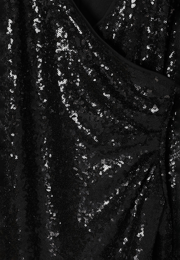 SEQUINNED DRESS WITH ENVELOPE CUT— AGATIA SEQUINNED DRESS WITH ENVELOPE CUT— AGATIA CZARNY 7