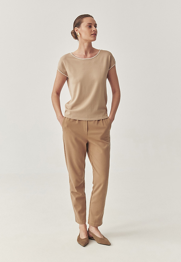 CLASSIC BLOUSE WITH VISCOSE - SORAL CLASSIC BLOUSE WITH VISCOSE - SORAL BEIGE 4