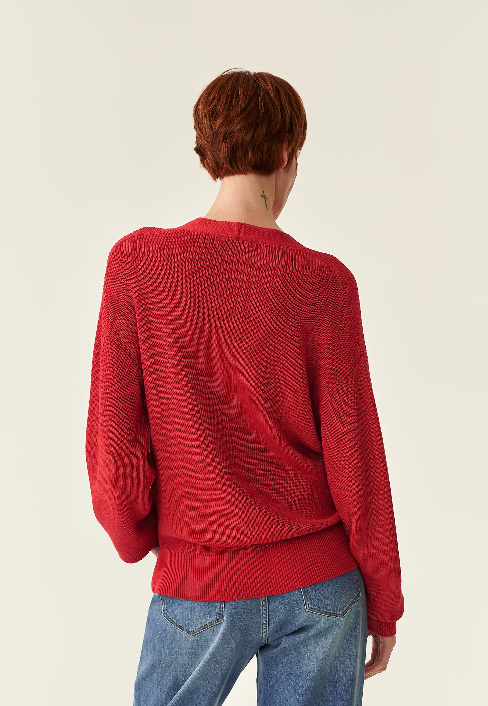 CARDIGAN MADE FROM COOL VISCOSE KAMIKO CARDIGAN MADE FROM COOL VISCOSE KAMIKO RED 79924